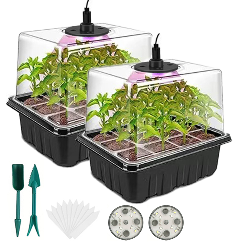 Humidity Dome Kit - Baki starter benih dengan lampu tumbuh,