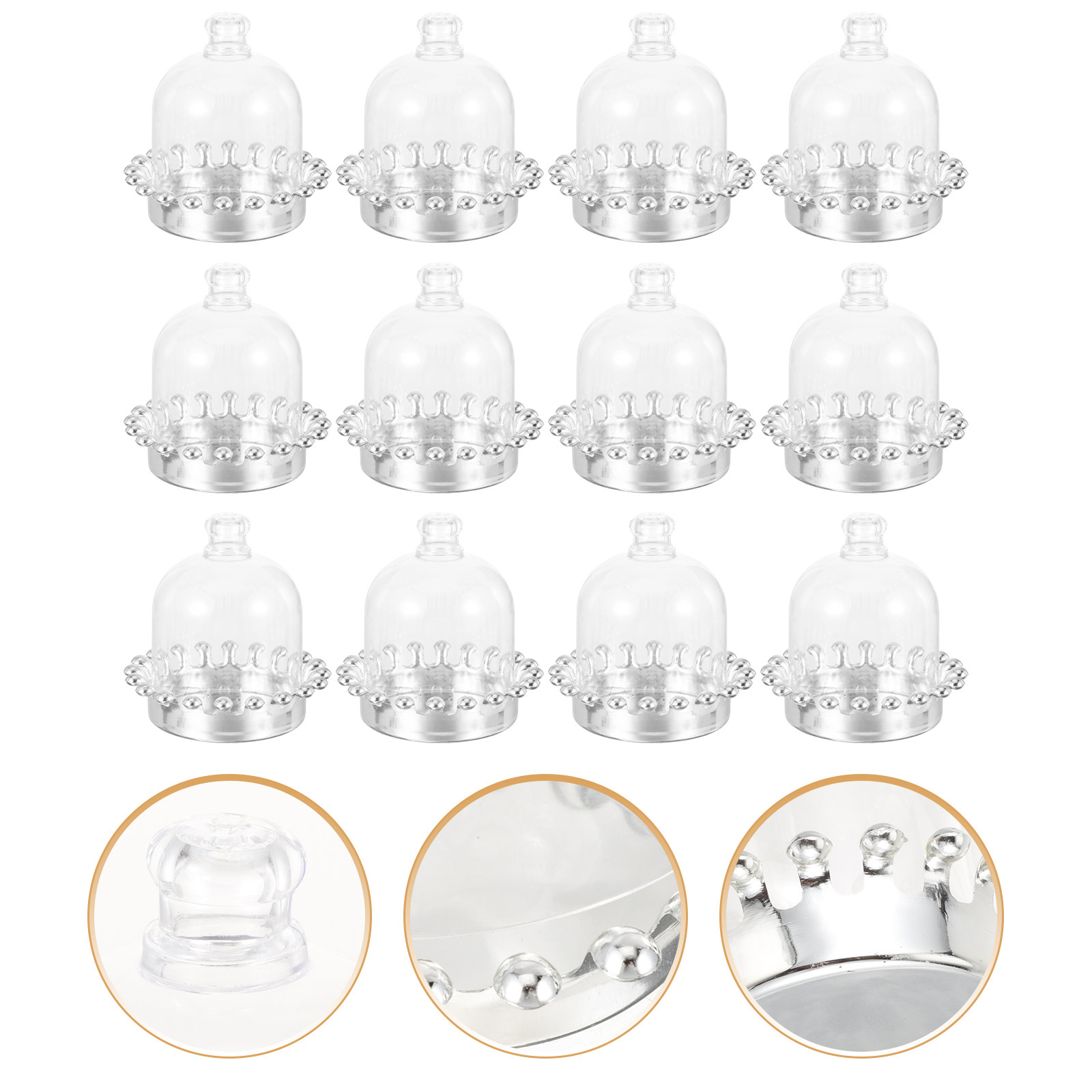 Plastic Dome Clear - 12 Buah Penutup Kubah Tempat Kue