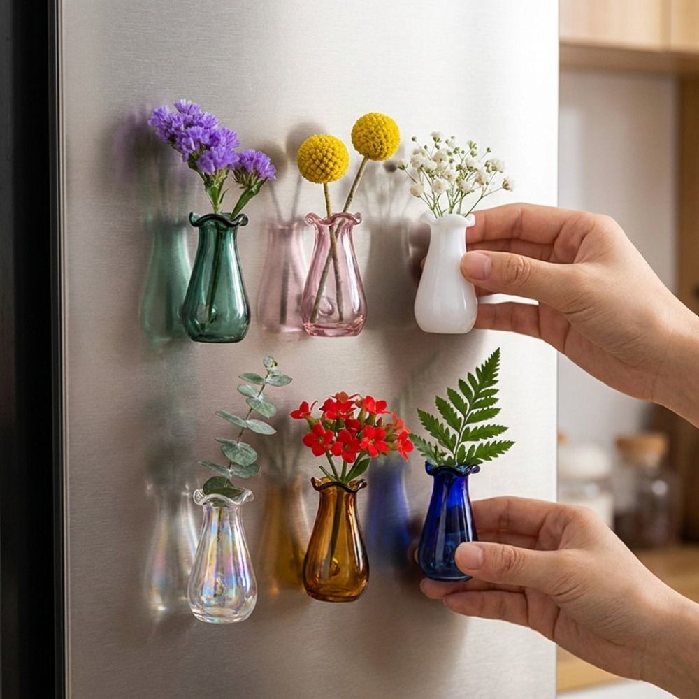 Propagation Station Vase - 6 Buah DIY 3D Magnet Vas