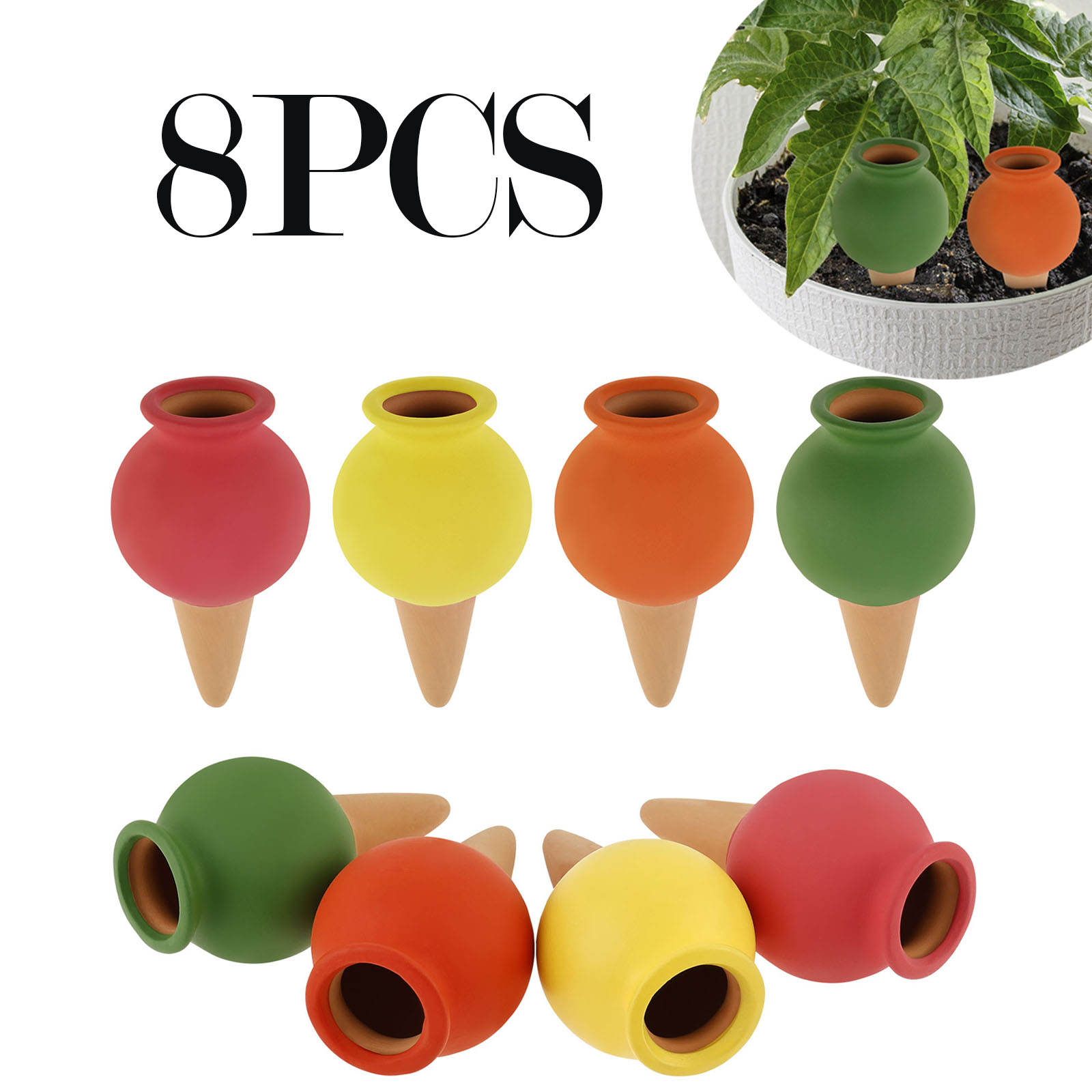 8 Buah Terakota Penyiraman Man - Self Watering Insert ulasan dan harga