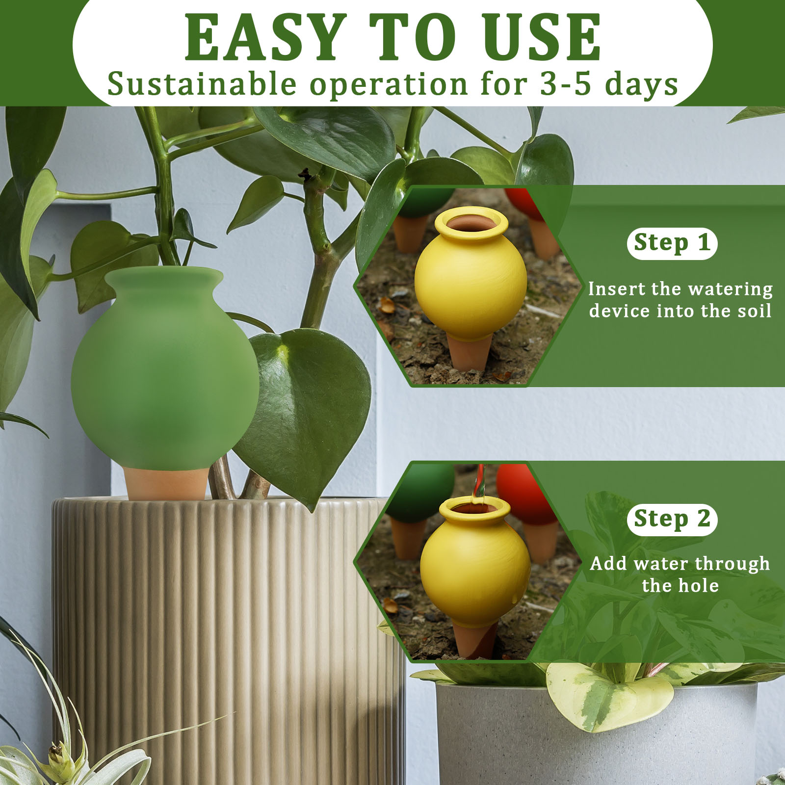 8 Buah Terakota Penyiraman Man - Self Watering Insert ulasan dan harga